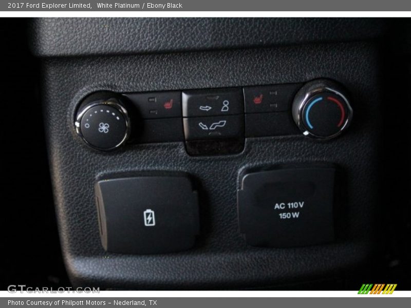 White Platinum / Ebony Black 2017 Ford Explorer Limited