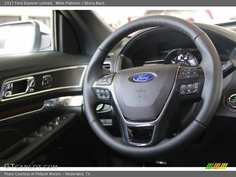 White Platinum / Ebony Black 2017 Ford Explorer Limited