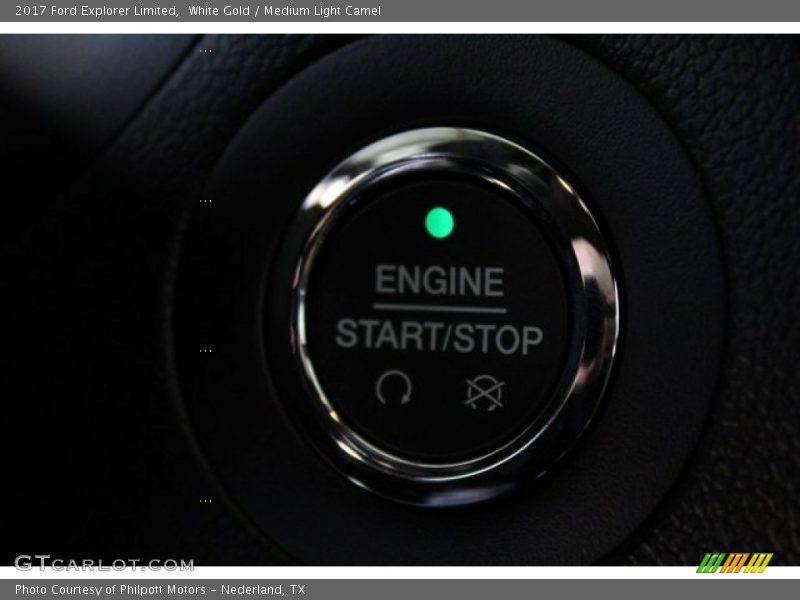 White Gold / Medium Light Camel 2017 Ford Explorer Limited