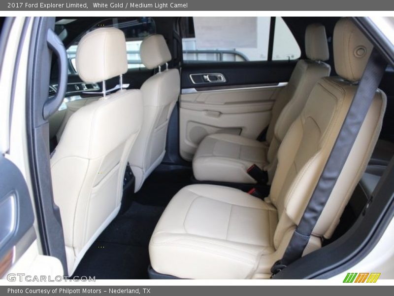 White Gold / Medium Light Camel 2017 Ford Explorer Limited