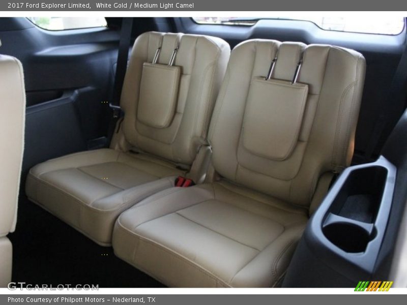 White Gold / Medium Light Camel 2017 Ford Explorer Limited