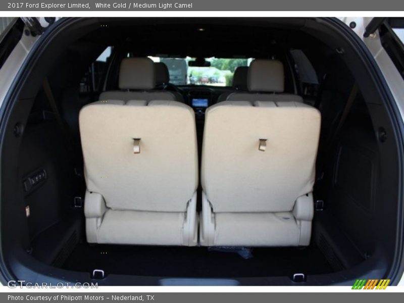 White Gold / Medium Light Camel 2017 Ford Explorer Limited