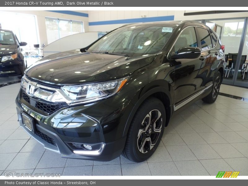 Dark Olive Metallic / Black 2017 Honda CR-V Touring AWD