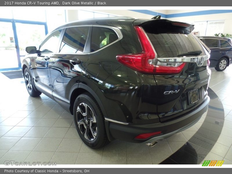 Dark Olive Metallic / Black 2017 Honda CR-V Touring AWD