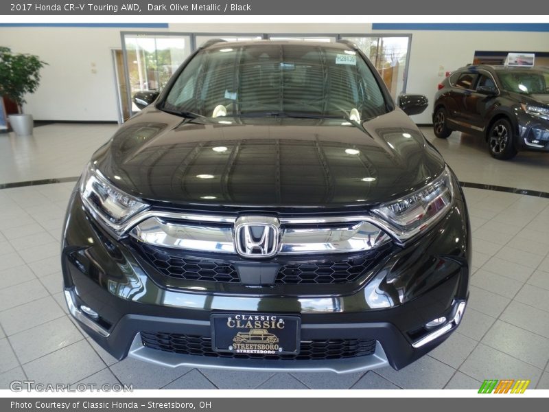 Dark Olive Metallic / Black 2017 Honda CR-V Touring AWD