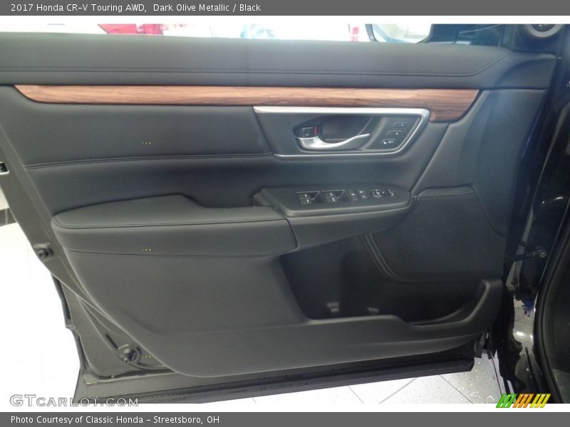 Dark Olive Metallic / Black 2017 Honda CR-V Touring AWD