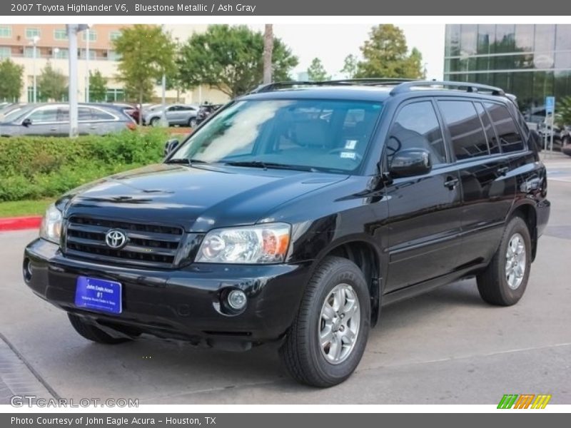 Bluestone Metallic / Ash Gray 2007 Toyota Highlander V6