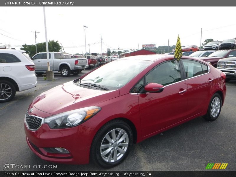 Crimson Red / Gray 2014 Kia Forte EX