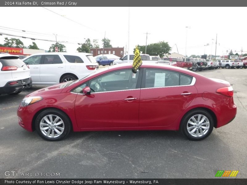 Crimson Red / Gray 2014 Kia Forte EX