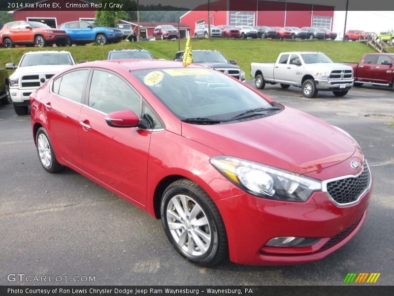 Crimson Red / Gray 2014 Kia Forte EX