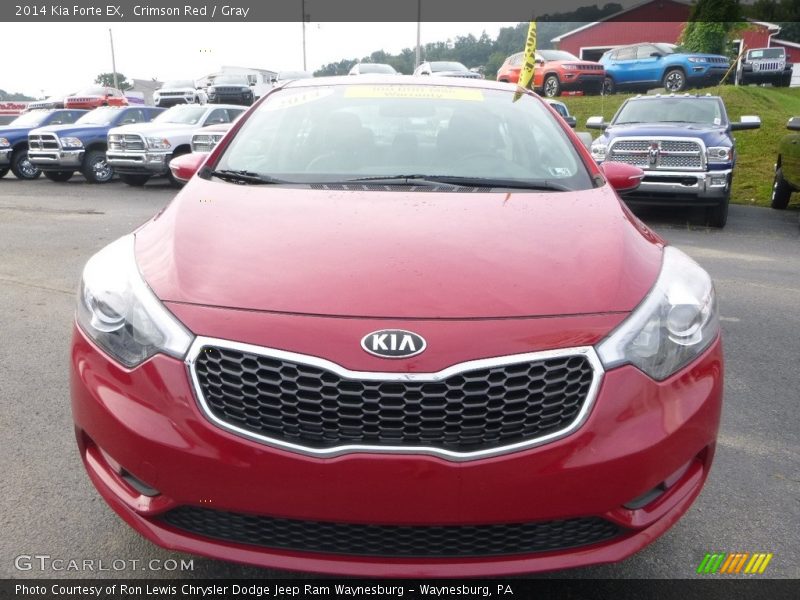 Crimson Red / Gray 2014 Kia Forte EX