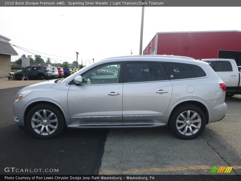 Sparkling Silver Metallic / Light Titanium/Dark Titanium 2016 Buick Enclave Premium AWD