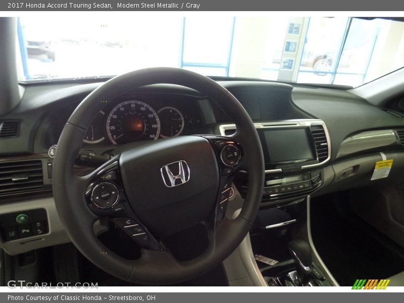 Modern Steel Metallic / Gray 2017 Honda Accord Touring Sedan