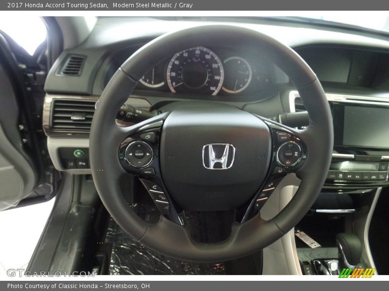 Modern Steel Metallic / Gray 2017 Honda Accord Touring Sedan
