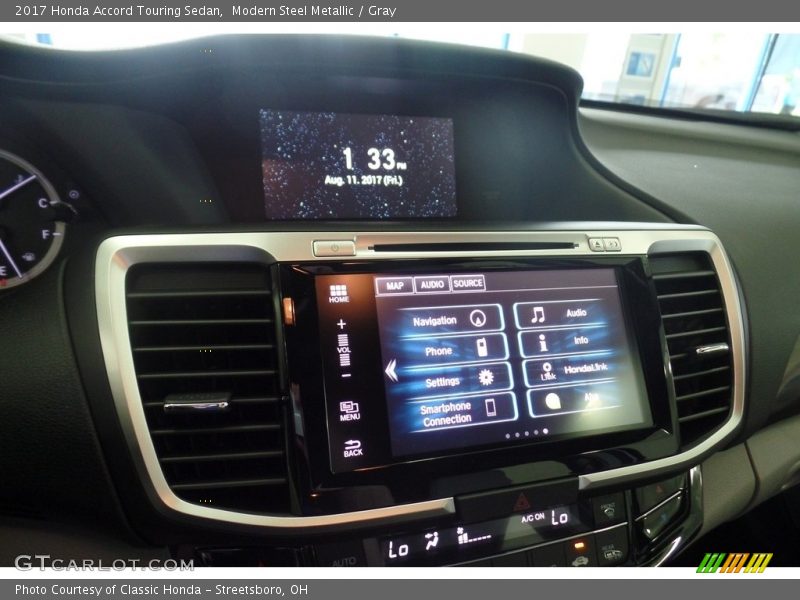 Modern Steel Metallic / Gray 2017 Honda Accord Touring Sedan