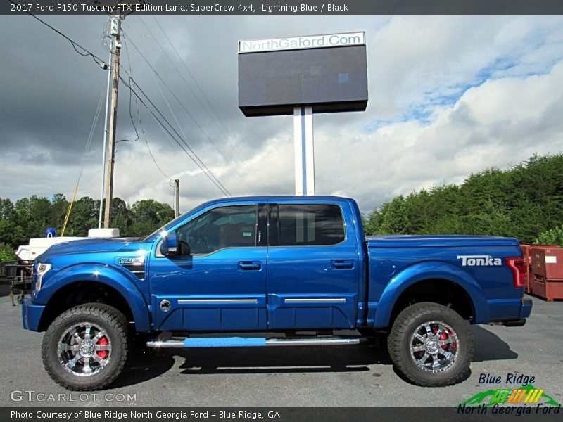 Lightning Blue / Black 2017 Ford F150 Tuscany FTX Edition Lariat SuperCrew 4x4