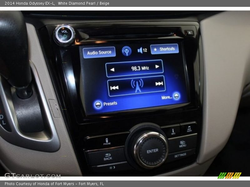 White Diamond Pearl / Beige 2014 Honda Odyssey EX-L