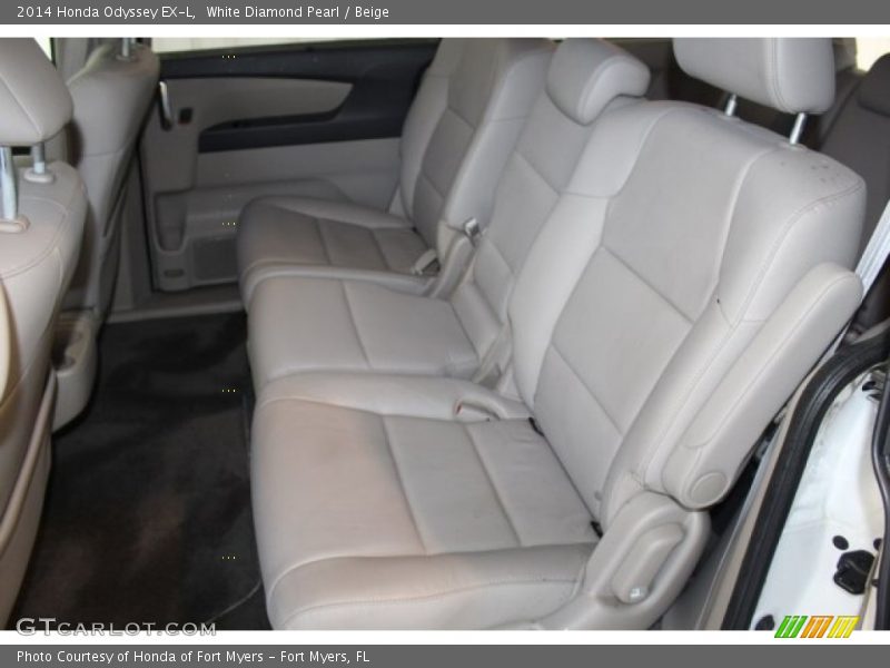 White Diamond Pearl / Beige 2014 Honda Odyssey EX-L