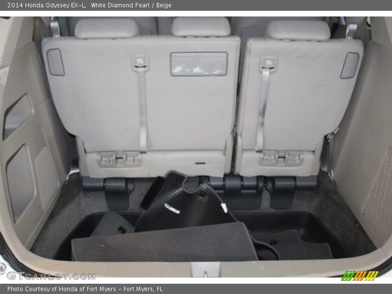 White Diamond Pearl / Beige 2014 Honda Odyssey EX-L