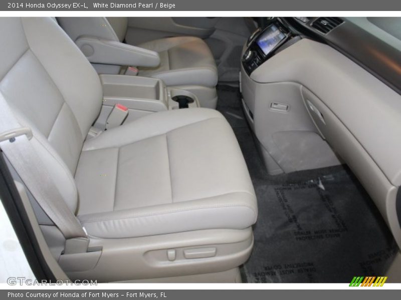 White Diamond Pearl / Beige 2014 Honda Odyssey EX-L