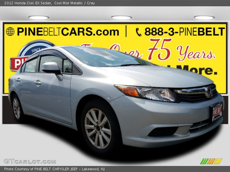 Cool Mist Metallic / Gray 2012 Honda Civic EX Sedan