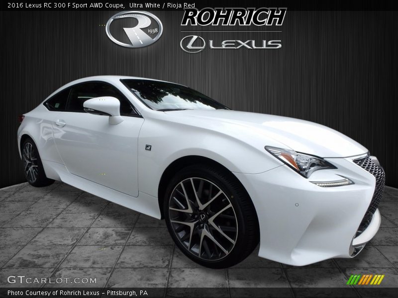 Ultra White / Rioja Red 2016 Lexus RC 300 F Sport AWD Coupe