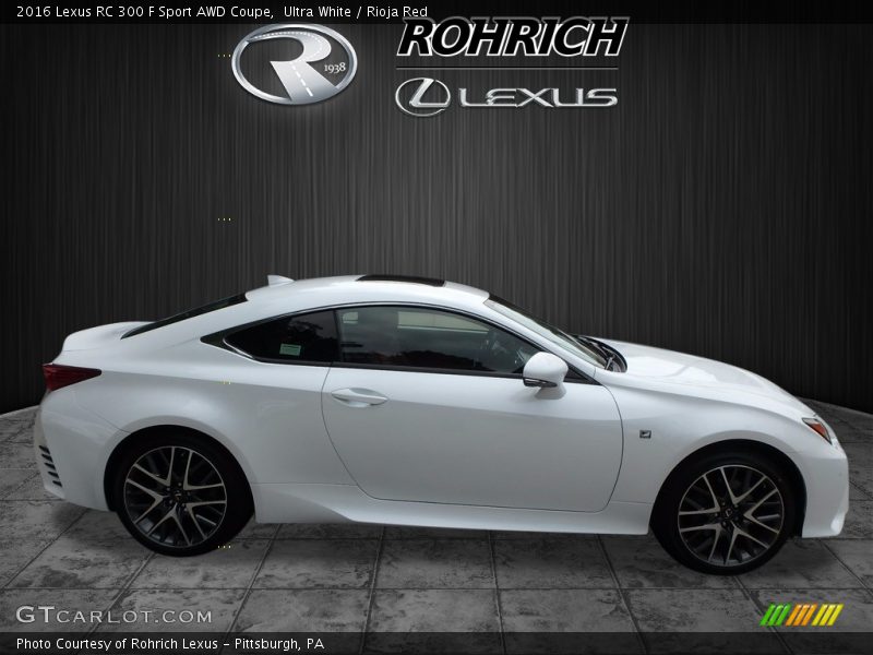 Ultra White / Rioja Red 2016 Lexus RC 300 F Sport AWD Coupe