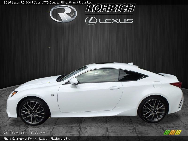 Ultra White / Rioja Red 2016 Lexus RC 300 F Sport AWD Coupe