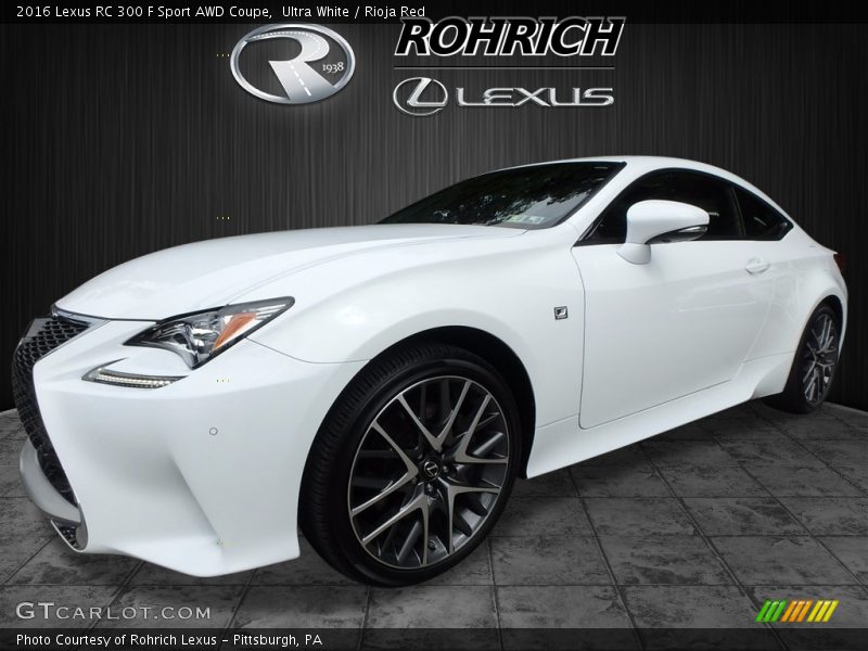 Ultra White / Rioja Red 2016 Lexus RC 300 F Sport AWD Coupe