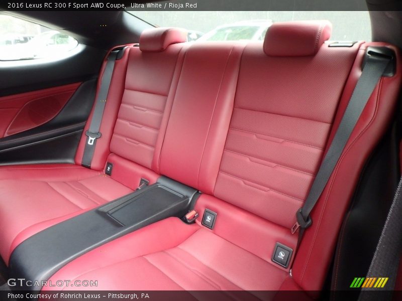 Rear Seat of 2016 RC 300 F Sport AWD Coupe