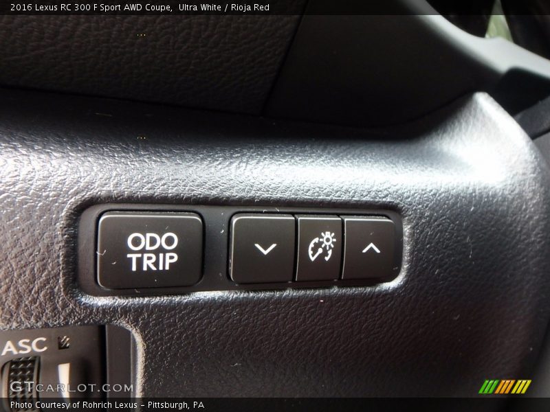 Ultra White / Rioja Red 2016 Lexus RC 300 F Sport AWD Coupe