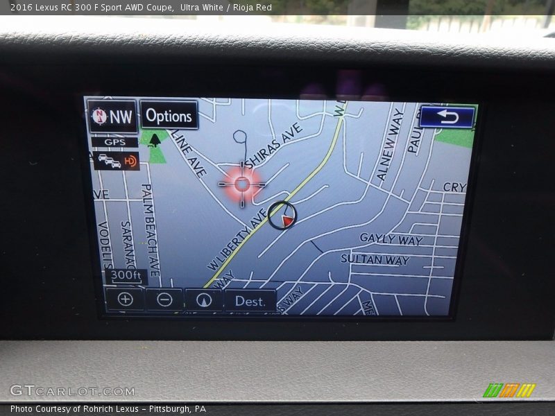 Navigation of 2016 RC 300 F Sport AWD Coupe