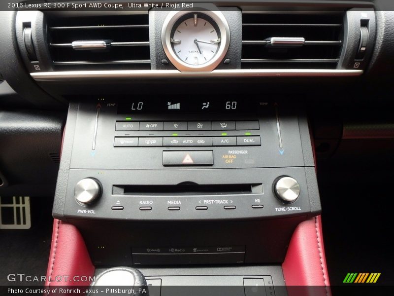 Controls of 2016 RC 300 F Sport AWD Coupe