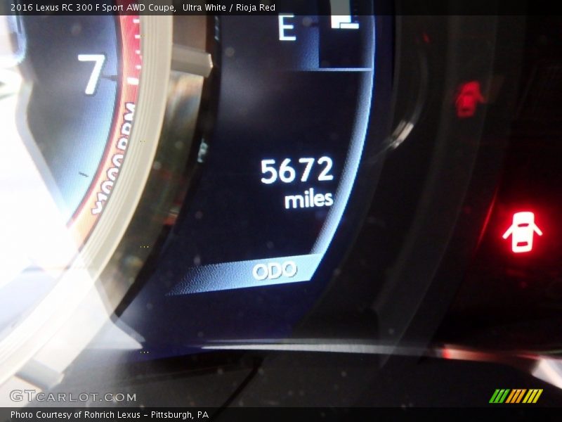 Ultra White / Rioja Red 2016 Lexus RC 300 F Sport AWD Coupe
