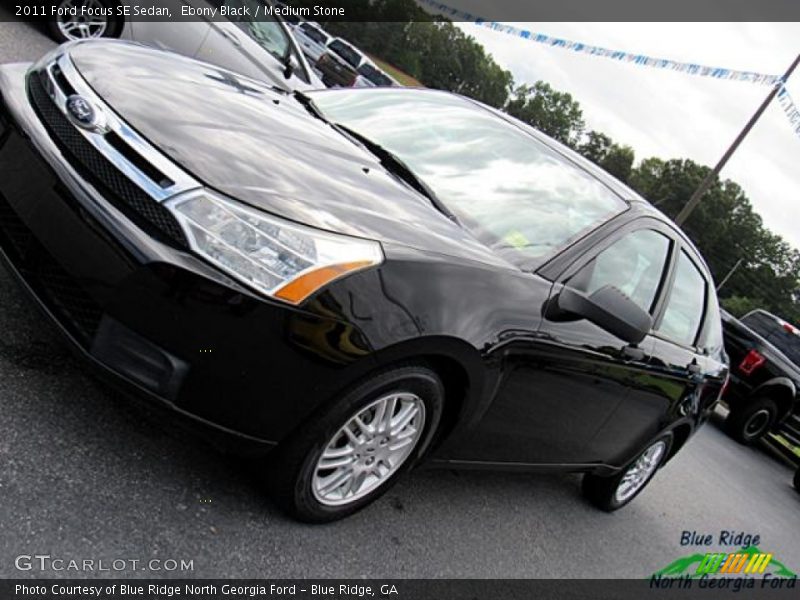 Ebony Black / Medium Stone 2011 Ford Focus SE Sedan