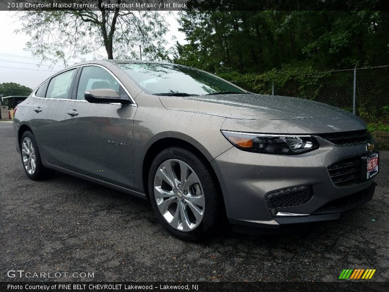 Pepperdust Metallic / Jet Black 2018 Chevrolet Malibu Premier