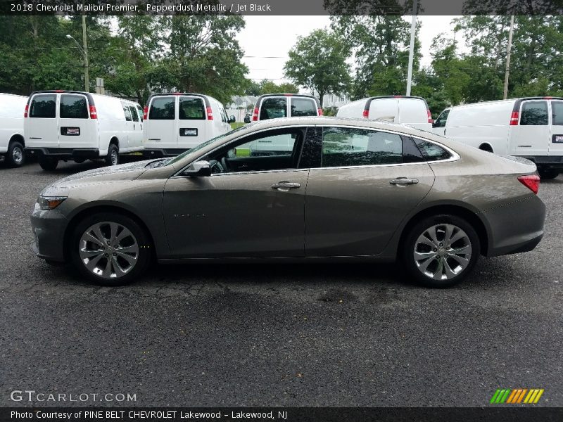 Pepperdust Metallic / Jet Black 2018 Chevrolet Malibu Premier