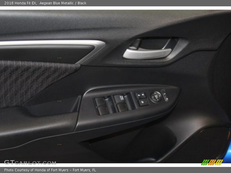 Aegean Blue Metallic / Black 2018 Honda Fit EX