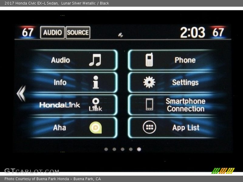 Lunar Silver Metallic / Black 2017 Honda Civic EX-L Sedan