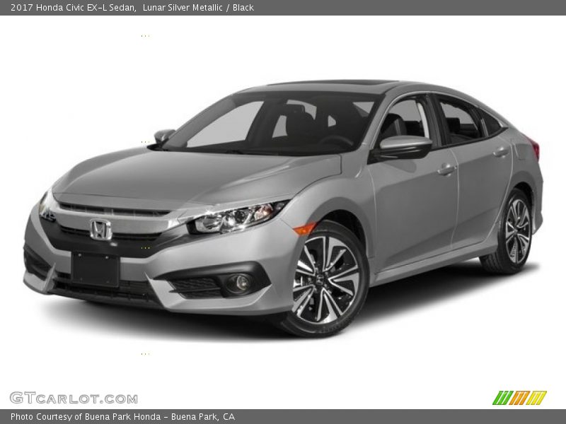 Lunar Silver Metallic / Black 2017 Honda Civic EX-L Sedan