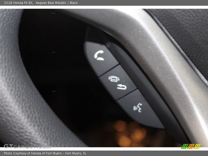 Aegean Blue Metallic / Black 2018 Honda Fit EX