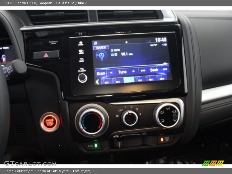 Aegean Blue Metallic / Black 2018 Honda Fit EX