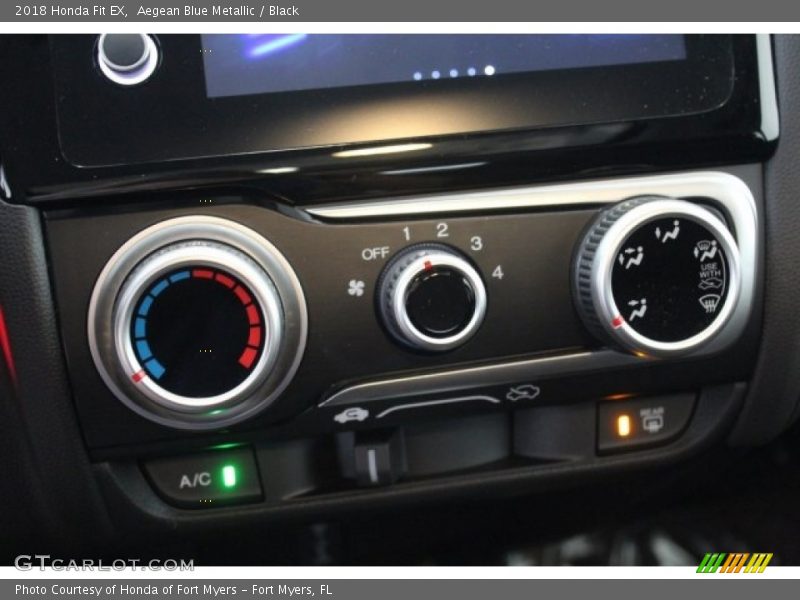 Aegean Blue Metallic / Black 2018 Honda Fit EX