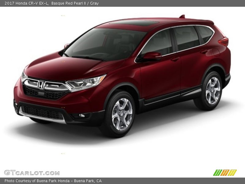 Basque Red Pearl II / Gray 2017 Honda CR-V EX-L