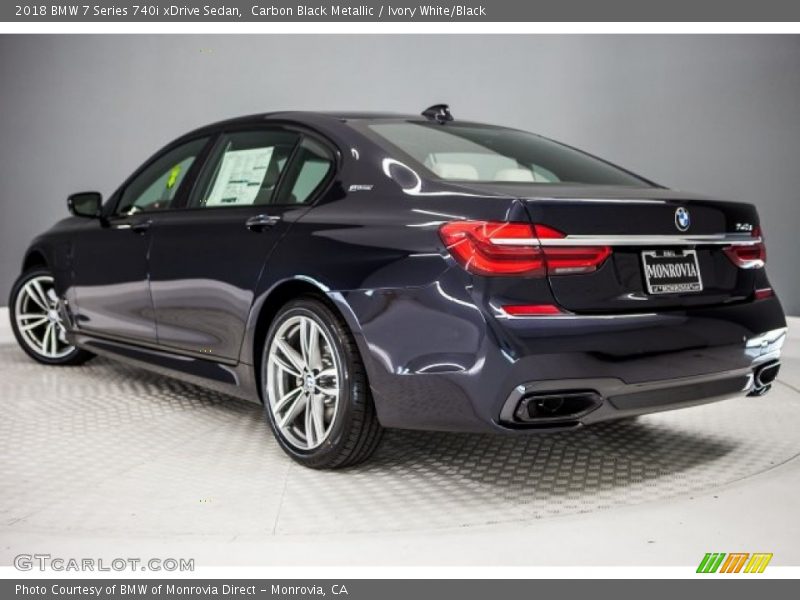 Carbon Black Metallic / Ivory White/Black 2018 BMW 7 Series 740i xDrive Sedan