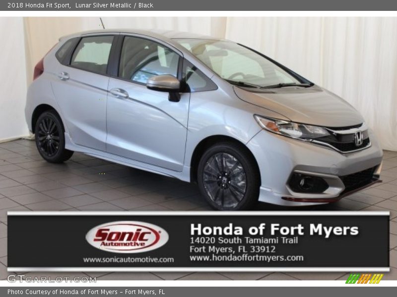 Lunar Silver Metallic / Black 2018 Honda Fit Sport