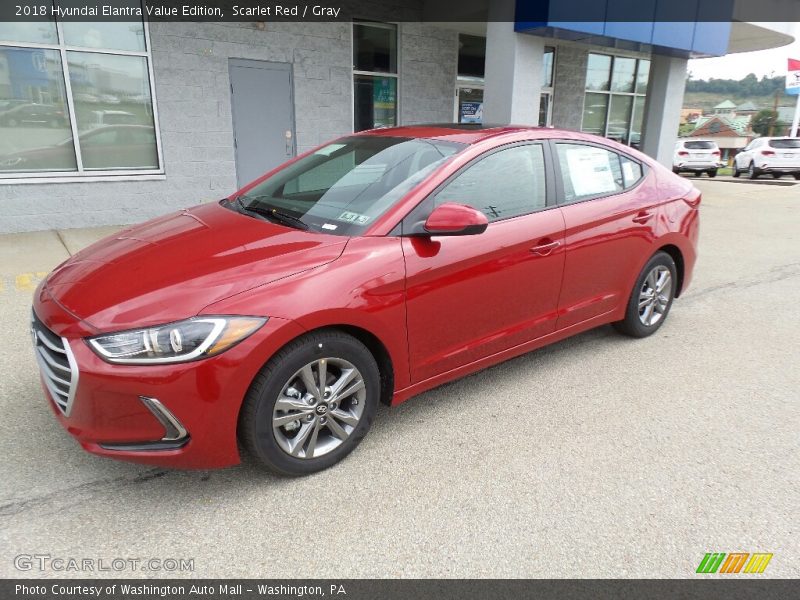 Scarlet Red / Gray 2018 Hyundai Elantra Value Edition