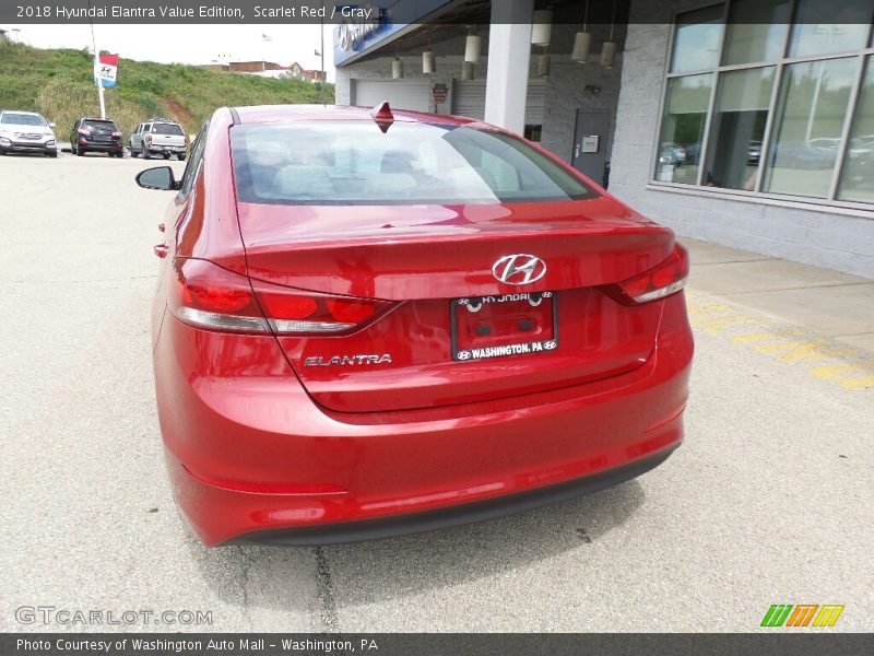 Scarlet Red / Gray 2018 Hyundai Elantra Value Edition