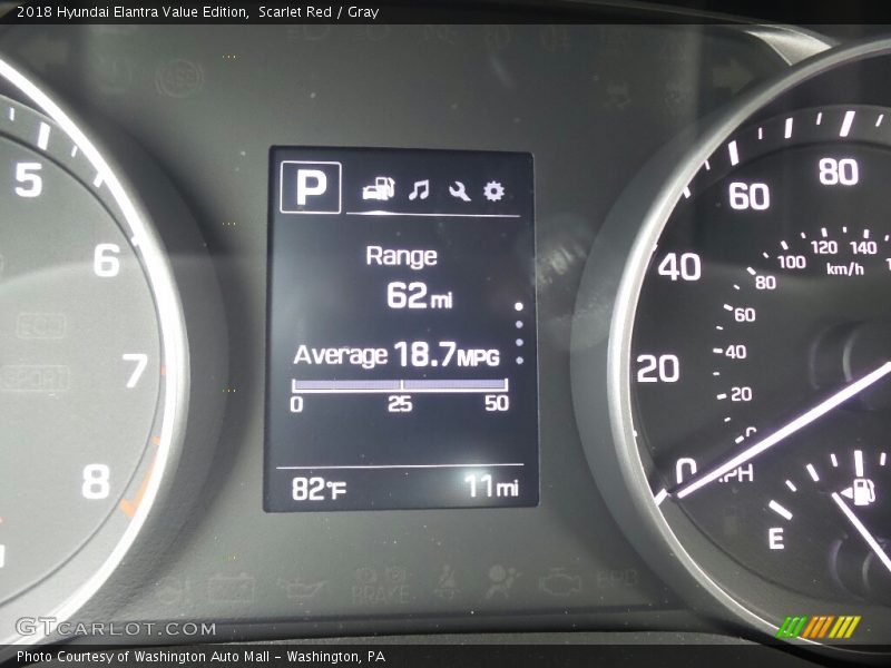 Scarlet Red / Gray 2018 Hyundai Elantra Value Edition
