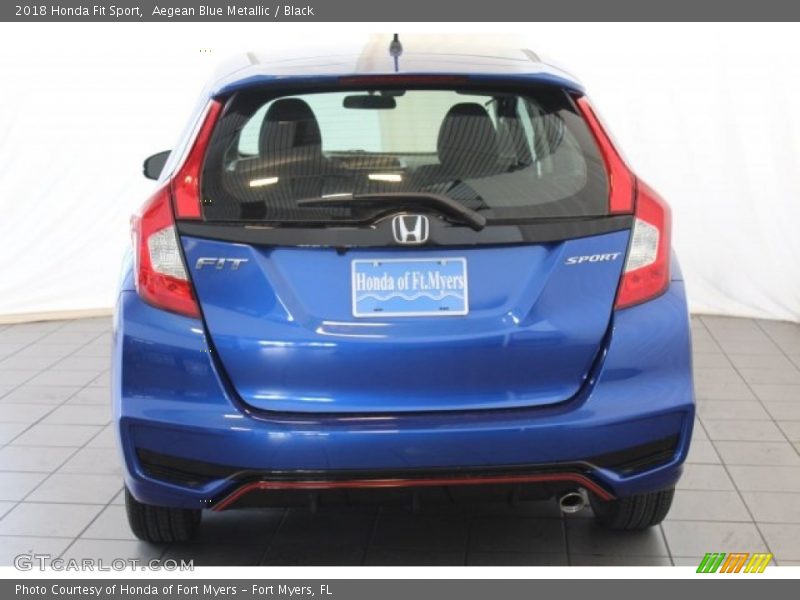Aegean Blue Metallic / Black 2018 Honda Fit Sport